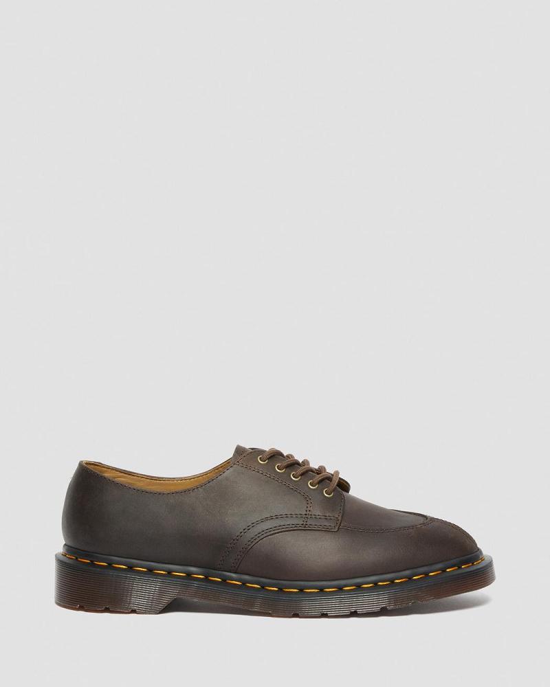 Men's Dr Martens 2046 Crazy Horse Leather Oxfords Shoes Dark / Brown | AU 610QMA